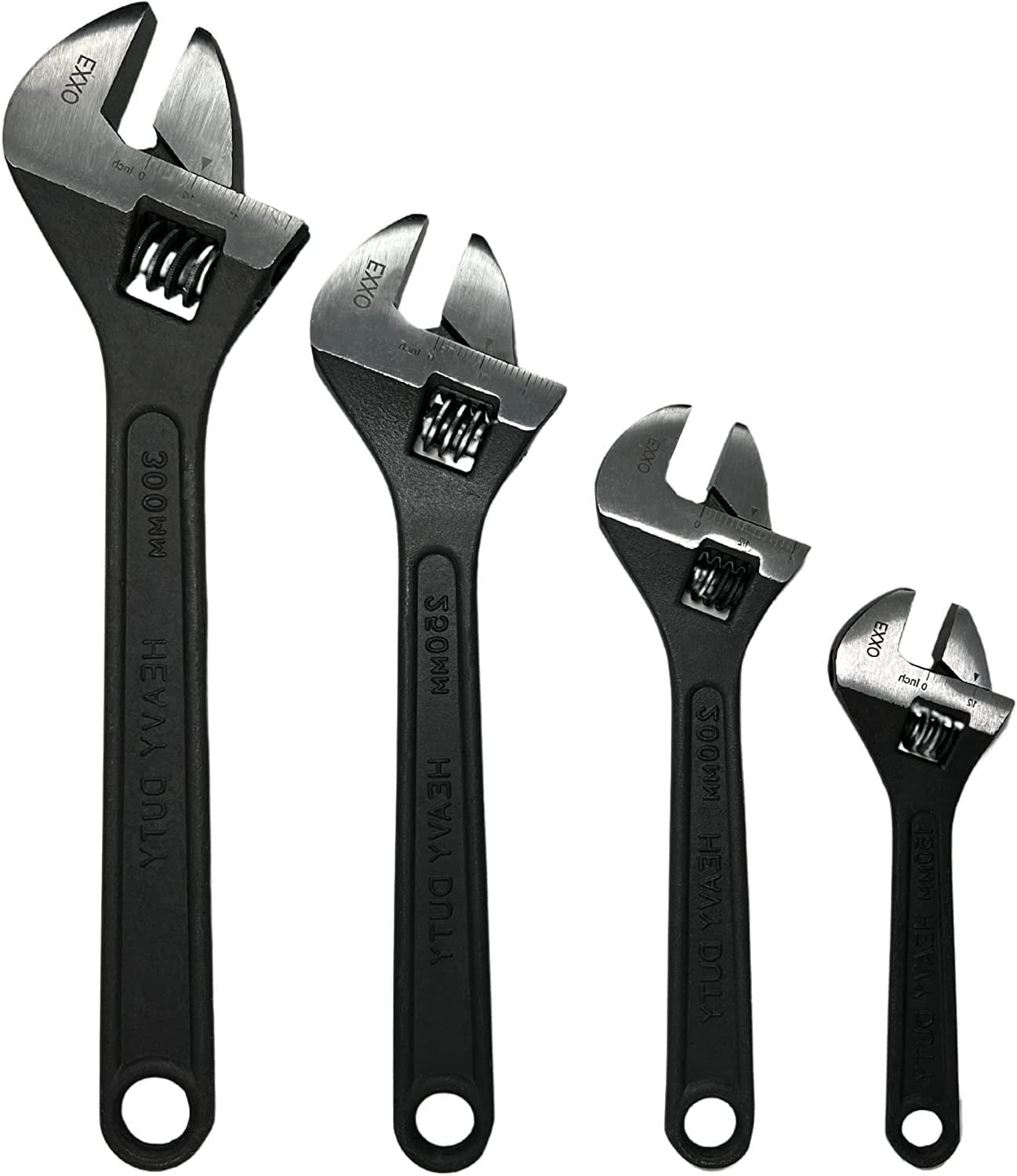 EXXO TOOLS Adjustable Wrench Set Standard Crescent Tool Set