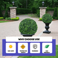 thumbnail image 2 of 2 PCS 22 Inch Artificial Plant Topiary Ball, Round Faux Boxwood Balls Outdoor, Garden Spheres Decorative for Front Door, Porch, Backyard, Balcony, Patio, Wedding and Home Décor, 2 of 7