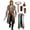 Gray, variant on 5 Piece Mens Medieval Sleeveless Hooded Tunic Forest Ranger Rogue Costume Vest with Belt Bracers Pouch for LARP Renaissance Festival Cosplay