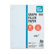 Pen+Gear Graph Ruled Filler Paper, 5x5 Quad, 80 Sheets, 8 in x 10.5 in