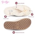 thumbnail image 3 of Jessica Simpson Women's Fluffy Pom Thong House Slide on Slippers with Memory Foam, 3 of 9
