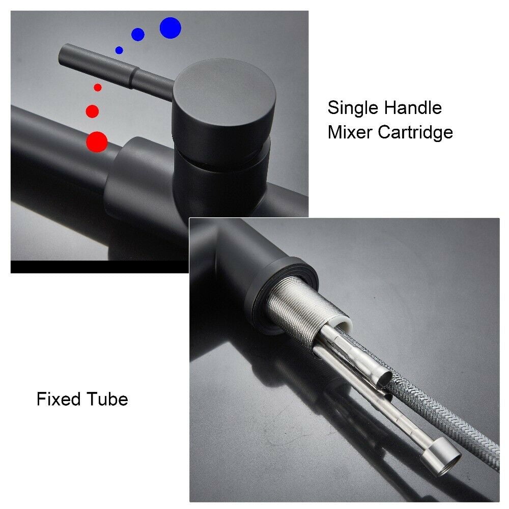 Zovajonia Automatic Touch Sensor Swivel Kitchen Faucet with Pull down Sprayer Matte Black