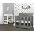 Dream On Me Harbor Full Panel 4 in 1 Convertible Mini Crib, Storm Grey
