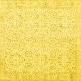 thumbnail image 1 of Ahgly Company Machine Washable Indoor Square Persian Yellow Traditional Area Rugs, 4' Square, 1 of 4