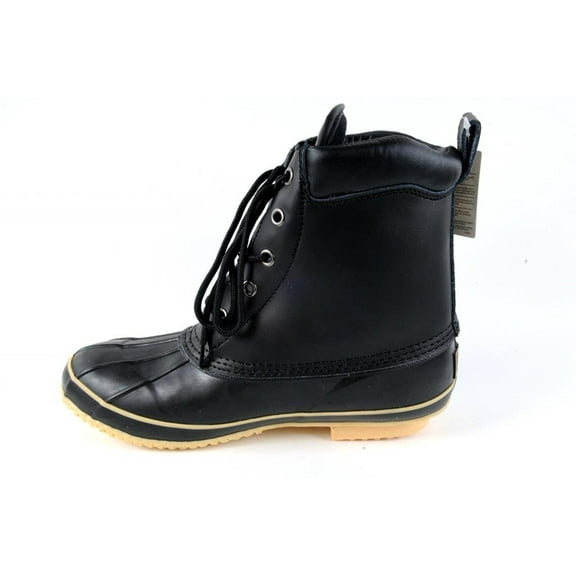 Ska Doo Mens Black High Top Duck Snow Winter Cold Weather Boots with Insulation