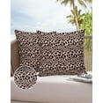 thumbnail image 6 of Outdoor Throw Pillow Cover Animal Giraffe Skin Texture Waterproof Cushion Covers 2 Pack Dark Brown and Khaki Pillow Cases Home Decoration for Patio Garden Couch Sofa, 6 of 6