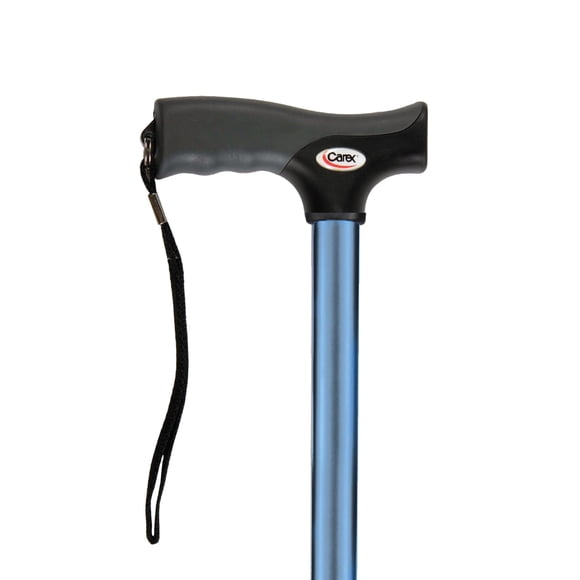 Bastón Carex de agarre suave con correa, antideslizante para facilitar las maniobras, bastón para personas mayores y adultos con soporte adicional y ajustable para el equilibrio, soporta hasta 250 lb,