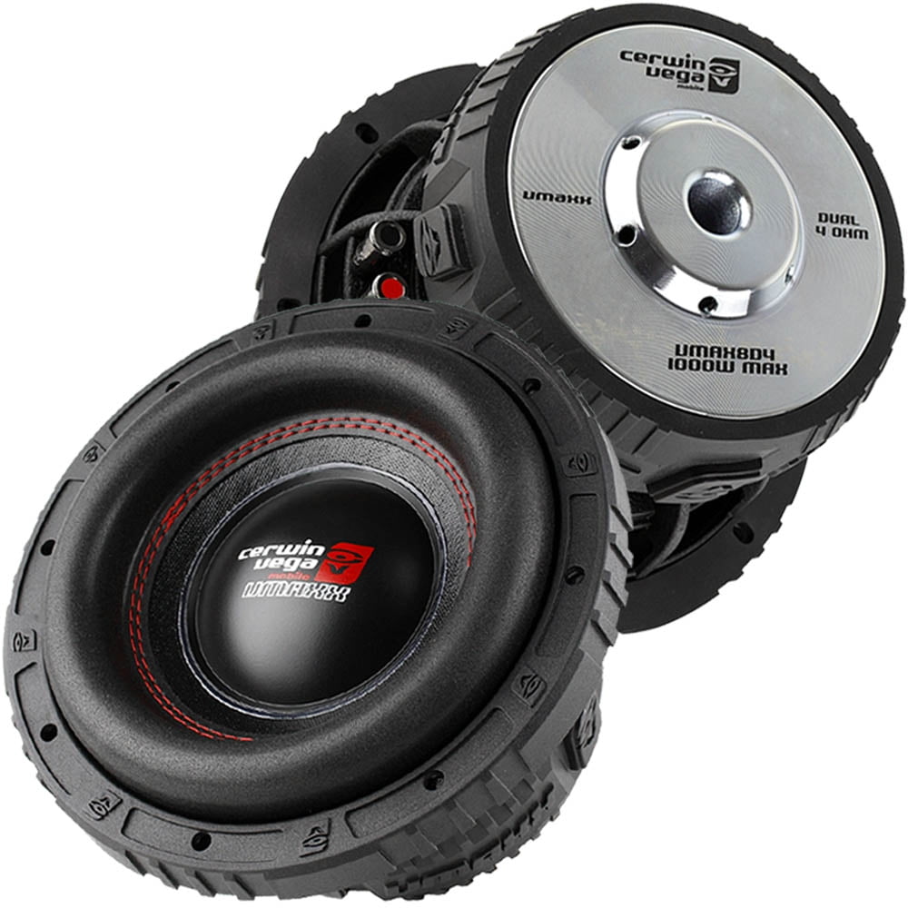 Cerwin Vega 8" Hi Output Subwoofer 1000 Watts Max Dual 4 Ohm Vmax Series 2 Pack
