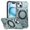 Green, variant on Magnetic Case for iPhone 14, Compatible with Mag-Safe Kickstand Case Military Grade Shockproof Protective Cover Rugged Phone Case with Rotated Ring Bracket for iPhone 14, Blue