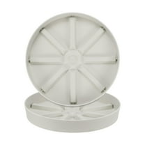 Uxcell 2-Pack Plant Saucer, 9 Inch Thicker Anti-Rot Root Plastic Plant Saucer for Indoor/Outdoor Potted Plant [Cream]