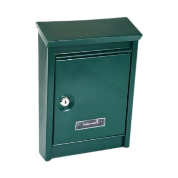 yotijay Wall Mount Mailbox Outdoor Postbox Lockable Large Capacity Newspaper Letterbox Metal Delivery Box for Entrance External House Green