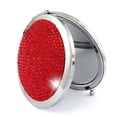 thumbnail image 3 of EeaseCA Miroir Pliant en Strass Miroir Cosmétique Portable Miroir de Maquillage Rond Verre Rouge, 3 of 8