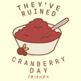 thumbnail image 2 of Men's Friends They've Ruined Cranberry Day  Graphic T-Shirt, 2 of 4