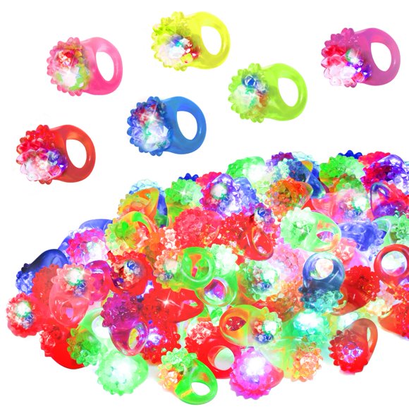 Ring Cosweet, 48 unidades, luz LED, gel con forma de bulbo, 6 colores