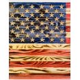 thumbnail image 2 of Handmade Rustic Red Wooden American Flag Indoor Outdoor Wall Art, 2 of 6