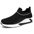 thumbnail image 1 of Men Sports Shoes Fashionable Pattern And Pure Color Comfortable Mesh Breathable And Lightweight Casual Shoes Slip On, 1 of 6