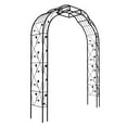 thumbnail image 5 of 74"x98" Metal Garden Arch Arbor Trellis for Climbing Plants Roses Outdoor Décor Black, 5 of 7