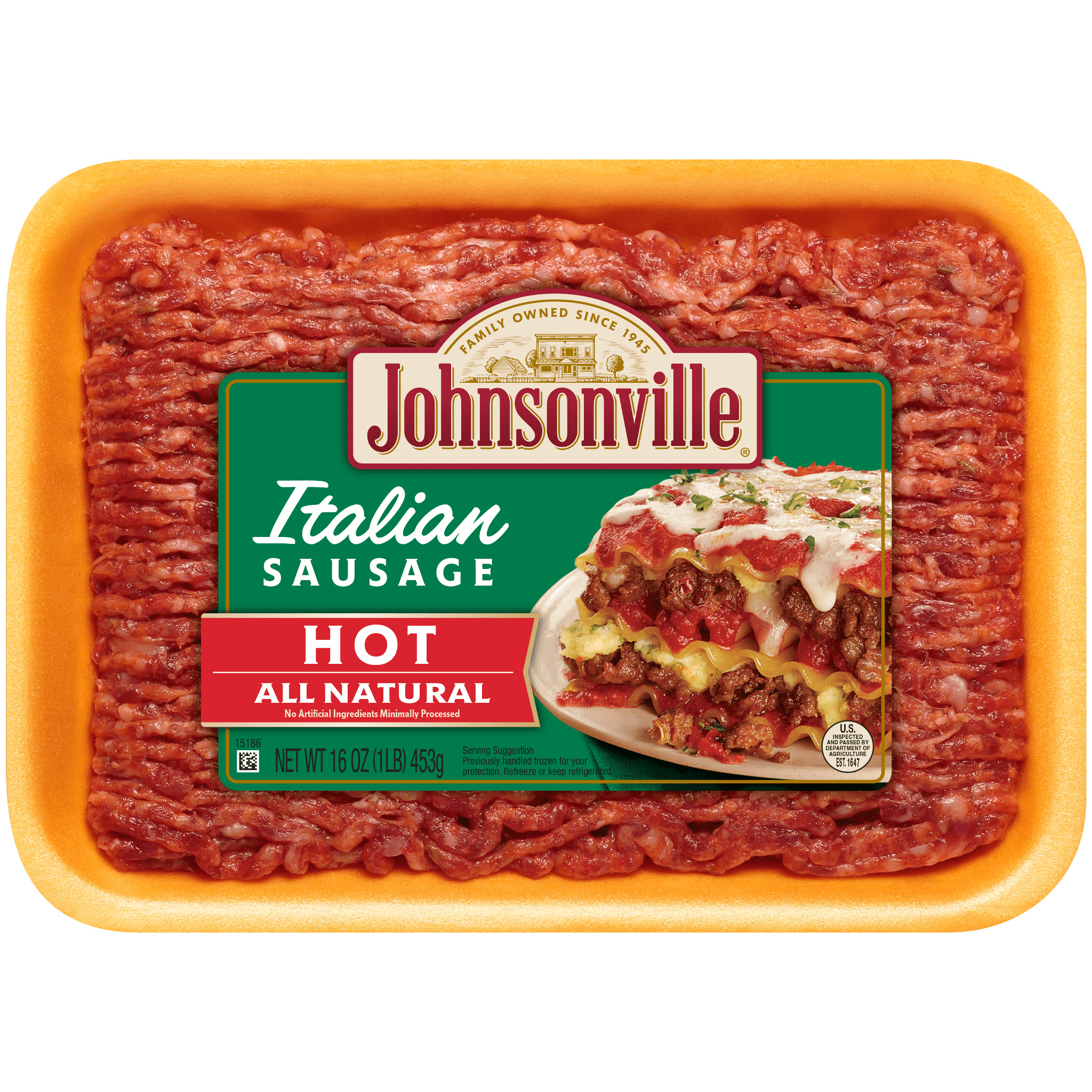 Johnsonville Hot Italian Ground Sausage, 16 oz