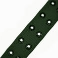 thumbnail image 5 of Men's Women's Double Grommet 2 Hole Belts Canvas Web Solid Casual Belt Deep Green Size L, 5 of 5