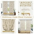 thumbnail image 5 of DriftAway Freda Jacobean Floral Linen Blend Lined Thermal Insulated Room Darkening Blackout Grommet Window Curtains 2 Layers 2 Panels Each 52 Inch by 63 Inch Taupe Beige, 5 of 7