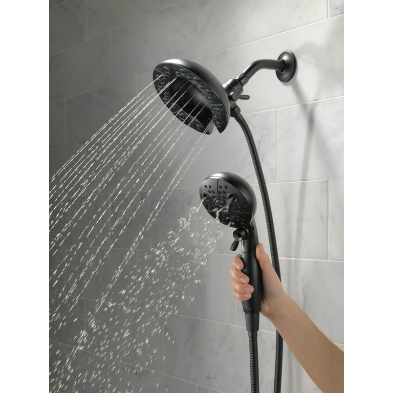 5-Spray H2Okinetic® In2ition® Two-in-One Shower in Matte Black 58480-BL-PK  - Walmart.com