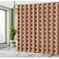 thumbnail image 5 of Ambesonne Fall Leaves Shower Curtain, Striped Motifs Abstract, 69"Wx70"L, Multicolor, 5 of 5