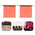 thumbnail image 1 of WASHWEPE 5Ud Durable PVC Orange Safety Flag Ideal for Construction and Industrial Transport, 1 of 6