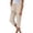 A-Khaki835, variant on Women Summer Beach Pants Solid Color Trousers Bottoms With Pockets Drawstrings Casual Trousers Vacation Palazzo Pants