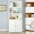 thumbnail image 3 of Costway Bookcase Shelving Storage Wooden Cabinet Unit Standing Display Bookcase W/Doors, 3 of 10