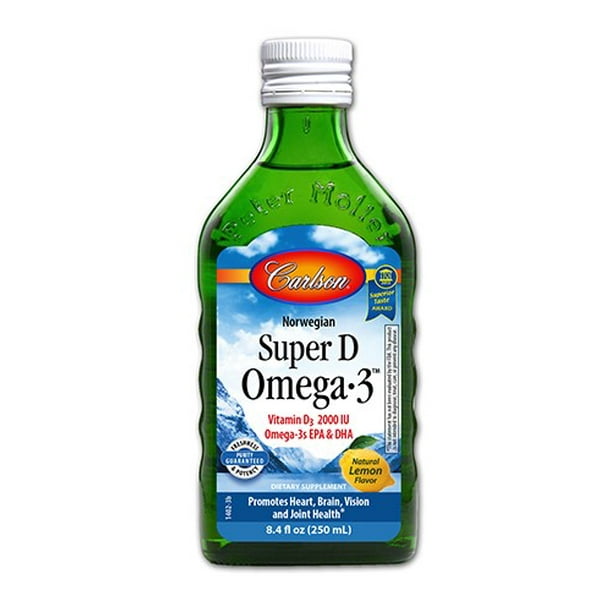 Carlson Super D Omega-3 Lemon 8.4 Fl Oz - Walmart.com - Walmart.com