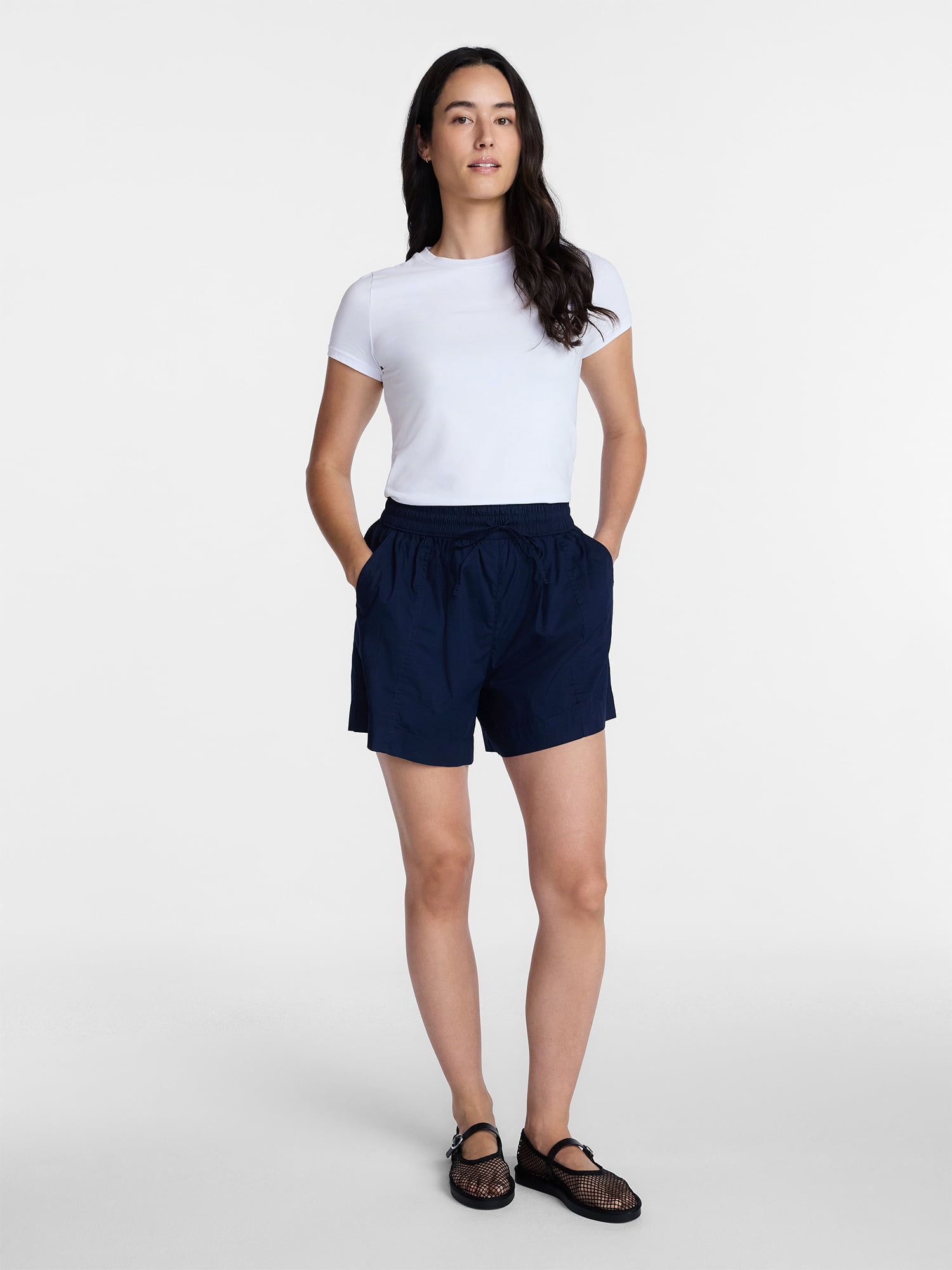 Time and Tru Women's Poplin Short, Sizes XS - XXXL