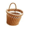 thumbnail image 2 of lingqin Panier à Fleurs Robuste Léger Panier de Rangement Mural Panier Mural Marron et Blanc, 2 of 9