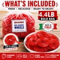 thumbnail image 3 of Gerrit J Verburg Strawberry Licorice Wheels Soft Chewy Candy 4.4 lb Bag, 3 of 9