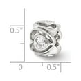 thumbnail image 2 of Reflection Beads Sterling Silver Clear CZ Double Heart Design Charm, 2 of 4