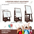 thumbnail image 2 of Gymax Kids' Standing Art Easel Dry-Erase Board Double Sided Chalkboard Coffee, 2 of 10