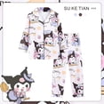 thumbnail image 3 of Pijama Kawaii Sanrioed Cinnamoroll para niños y niñas, ropa de dormir de manga larga, bonito Anime Kuromi Melody, regalo para el hogar, 2023, 3 of 3