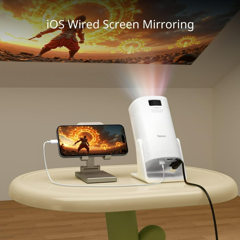 Apeman Mini Projector 1080P Supported, 4500 Lumens, VGA PC Gaming