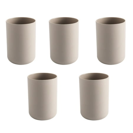 

5Pcs Bathroom Toothbrush Cup Solid Color Tooth Cup Couples Simple Tooth Brushing Cups for Bathroom Coffee
