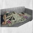 thumbnail image 6 of United States Soft Flannel Fleece Throw Blanket, Newspaper New York Sketchy of Liberty and Texts Lipstick Vintage, Cozy Plush for Indoor and Outdoor Use, 60" x 80", Multicolor, by Ambesonne, 6 of 6