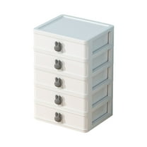 Clear Plastic Drawer Storage Box | 6-Drawer Desktop Organizer for Cosmetics, Jewelry & Stationery | 17x14.5x26cm Stackable Organizing Box with Smooth Glide Drawers