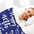 thumbnail image 4 of Kainsy 40th Birthday Gifts for Men Blankets, Happy 40th Birthday Blanket Throw, ’’ Blankets, Best Gifts for 40th Birthday Decorations, 40 Years Birthday Gift for Husband Friends, Navy(30"x40"), 4 of 7
