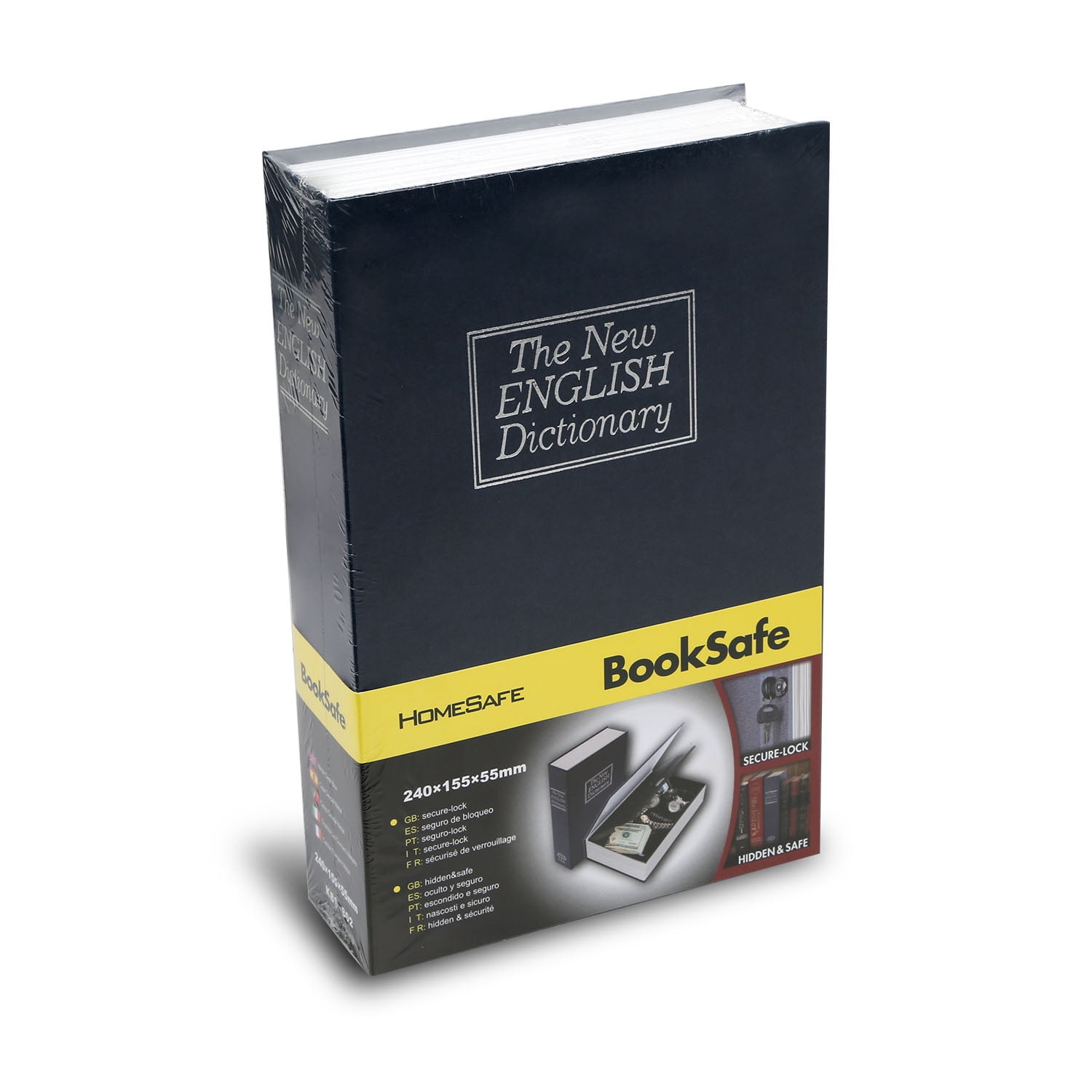 Dictionary Secret Book Home Security Combination Lock Box Safe Storage Cash Key 