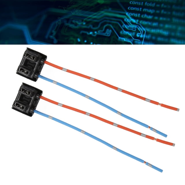 Headlight Bulb Conversion Wire, Wear Resistance Insulation Heat Resistance Better Conductivity H7 Headlight Socket 2Pcs/Set for Car Retrofit