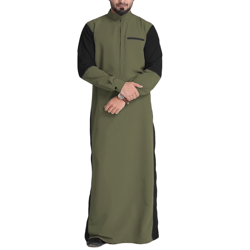 Comaba Mens Loose Long-Sleeve Assorted Colors Muslim Caftan Islamic Shirt Comaba Mens Loose Long-Sleeve Assorted Colors Muslim Caftan Islamic Shirt
