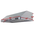 thumbnail image 2 of KUCHT Hotte sous Armoire 48 Po 1200CFM - Acier Inoxydable, 2 of 4