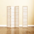 thumbnail image 3 of HOMCOM Folding Room Divider, 3 Panel Privacy Screen for Home Office, Natural Wood, 3 of 10