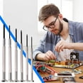 thumbnail image 1 of Precision Mini Screwdriver Set for Watch Repair | Steel Tips 0.8-3.0mm ±0.01mm Accuracy | 6 Sizes | Rotating Tail | Glasses Computer Electronics | Storage Box Included | 73x122mm, 1 of 9