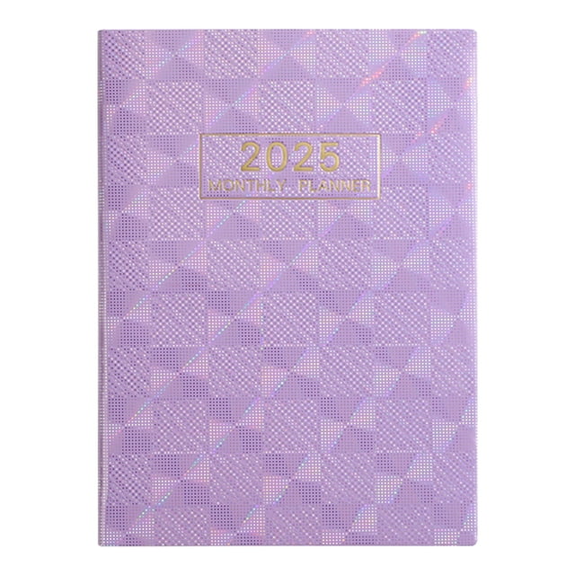 F A5 Planner Notebook 2025 Schedule Notepad With Monthly Weekly Daily Planning Pages Laser Starlight Cover Efficiency Manual Notebook Design F 8.11 Inch X 5.71 Inch
