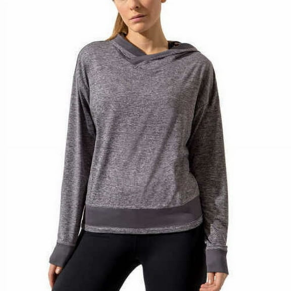 Mondetta Ladies' Soft Hoodie (Charcoal Melange, X-Small)