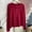 008 Wine, variant on Women's Button Down Ribbed Knit Sweater Cardigan Casual Long Sleeve Round Neck Cardigan Solid Color Simple Cardigan Tops